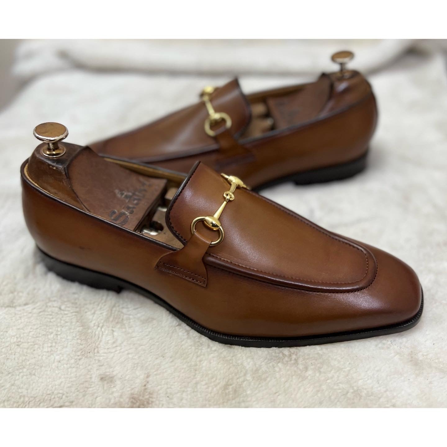 Tan Horsebit Loafers