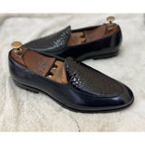 Belgian Loafers With Patent Croco