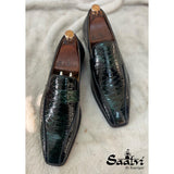 Patent Python Loafers T Green