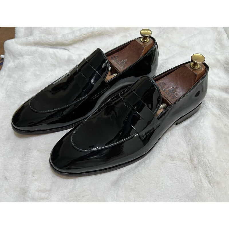 Patent Penny Loafers