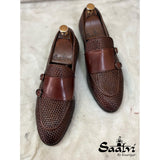 Double Monk Strap Loafers Tan
