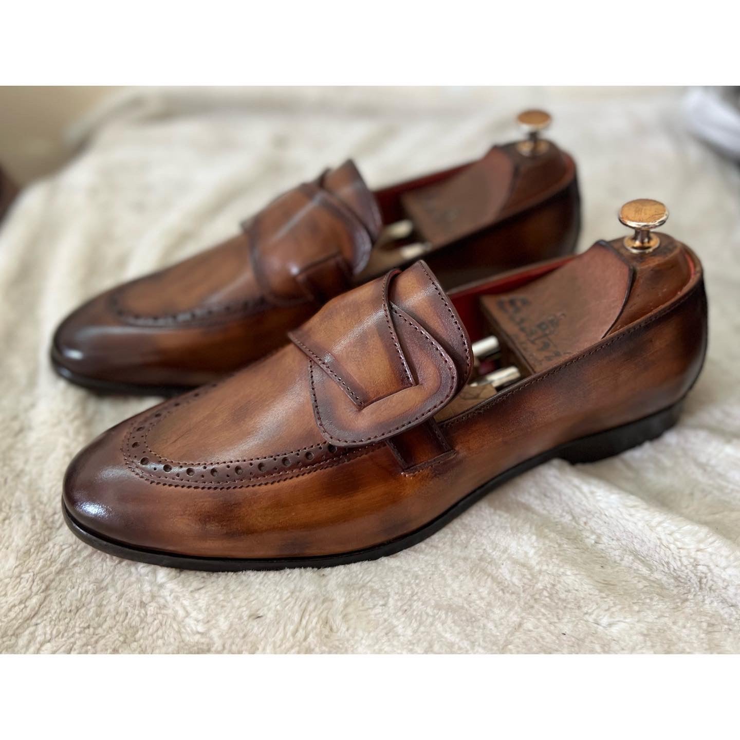 Butterfly Loafers With Hand Patina