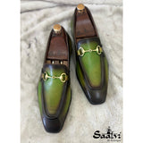 Horsebit Loafers Green Hand Finished
