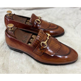 Horsebit Loafers With Fringes - bb