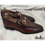 Brown Wood Finished Loafers - T