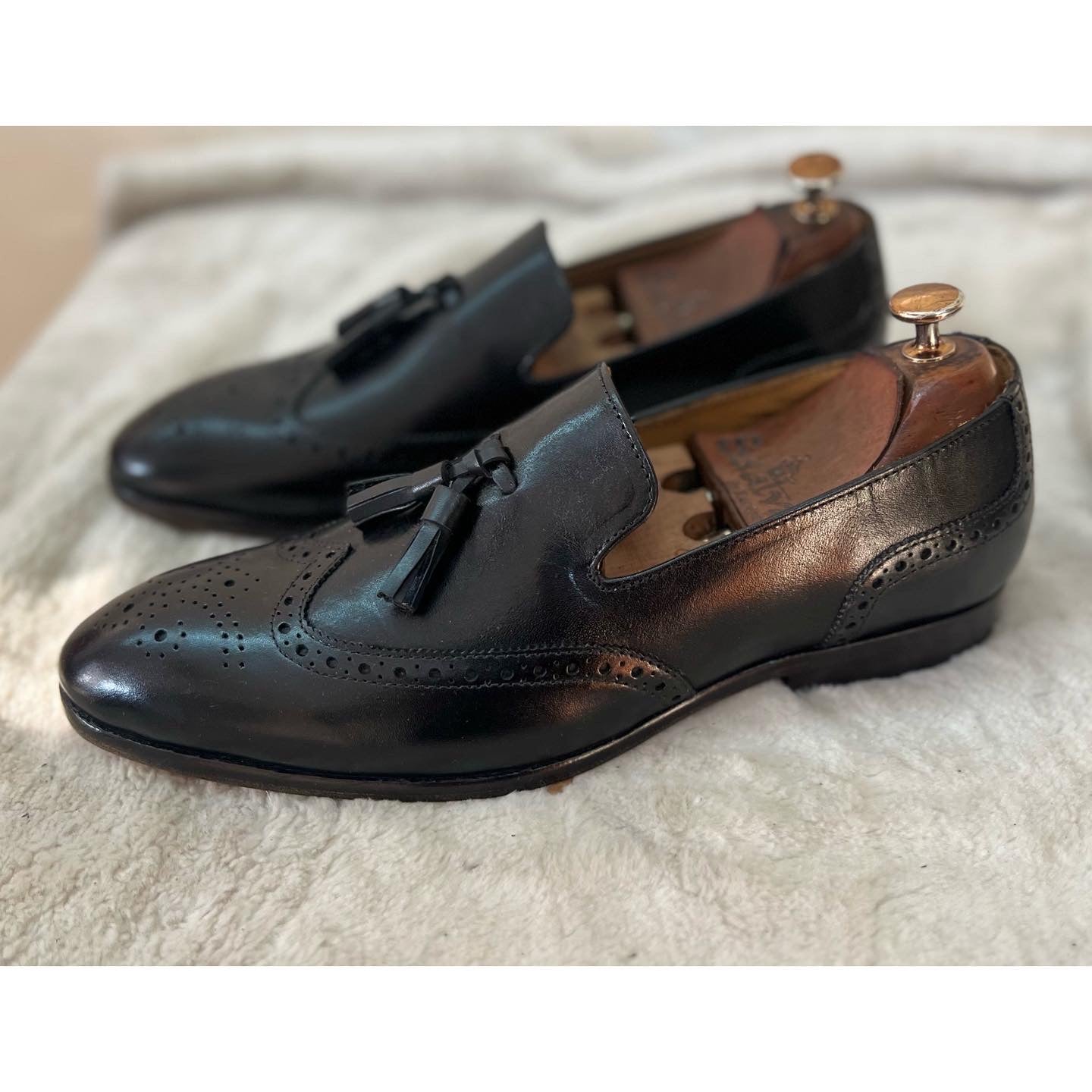 Wincap Brouge Tassel Loafers Blk