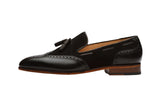 Brouge Combination Loafers - Black