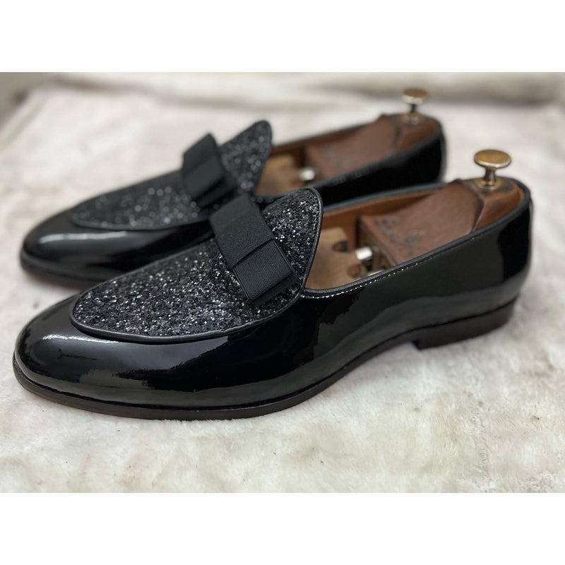 Belgian Loafers With Bow Patent