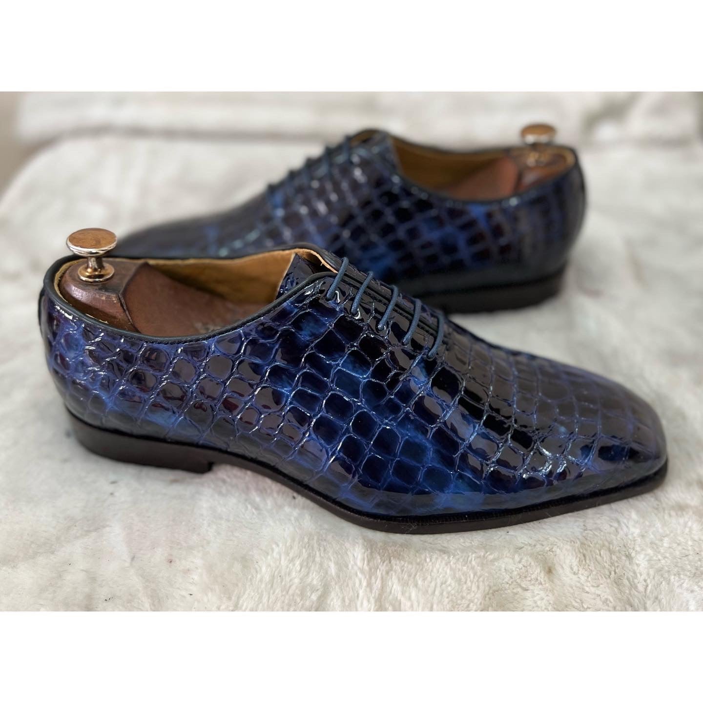 Patent Croco Wholecut Oxfords