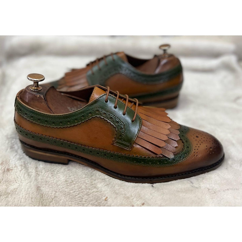 Derby With Fringe Hand Patina