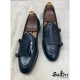Double Monk Loafers Blue