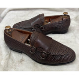 Double Monk Strap Loafers Brn
