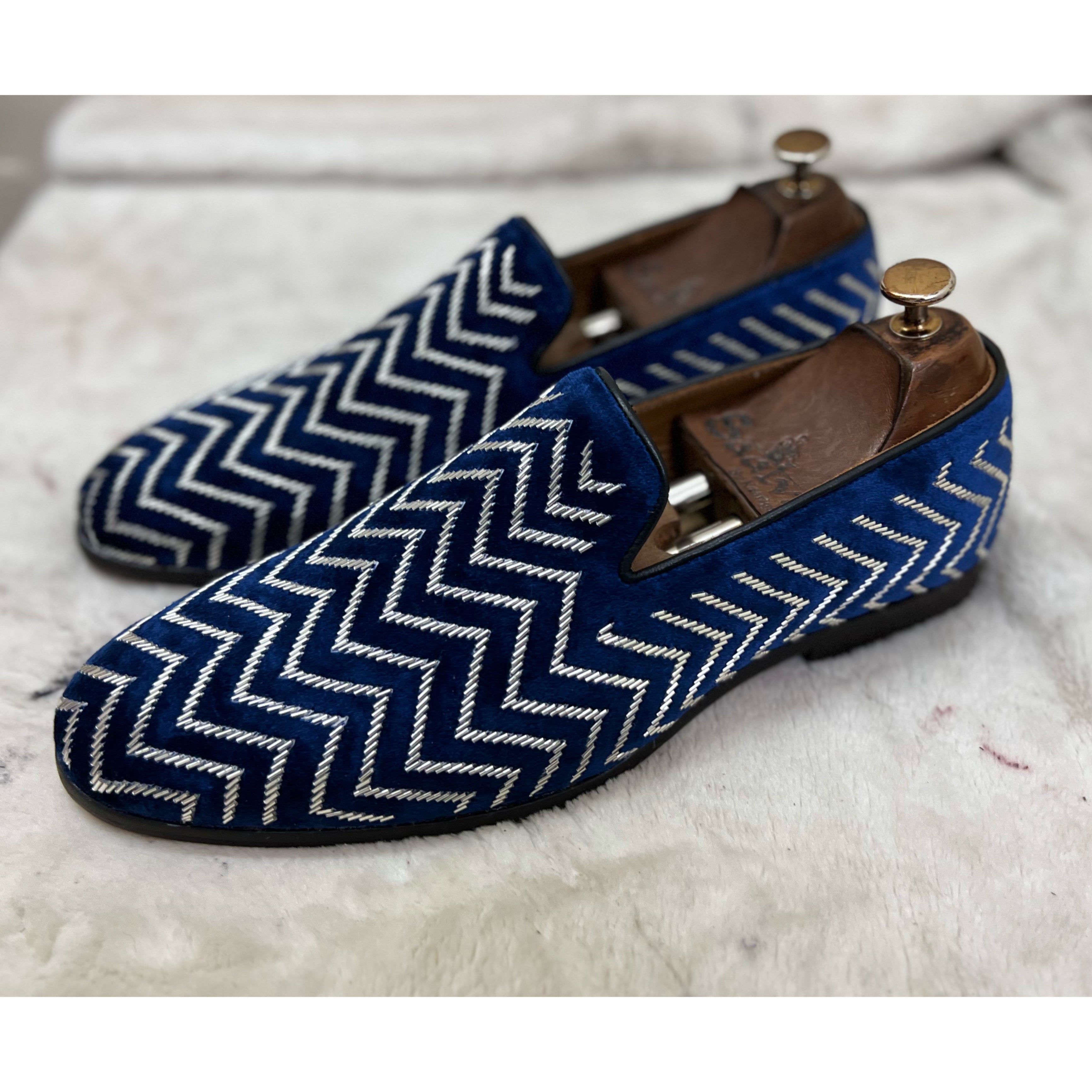 Royal Blue Zig Zag