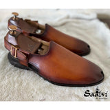 Open Toe Leather Peshawari Sandals