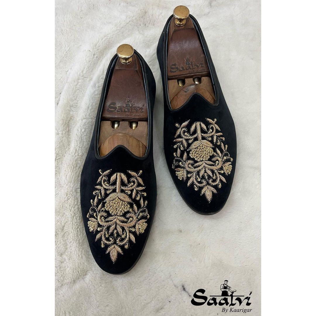 Black Velvet With Zardosi Embroidery