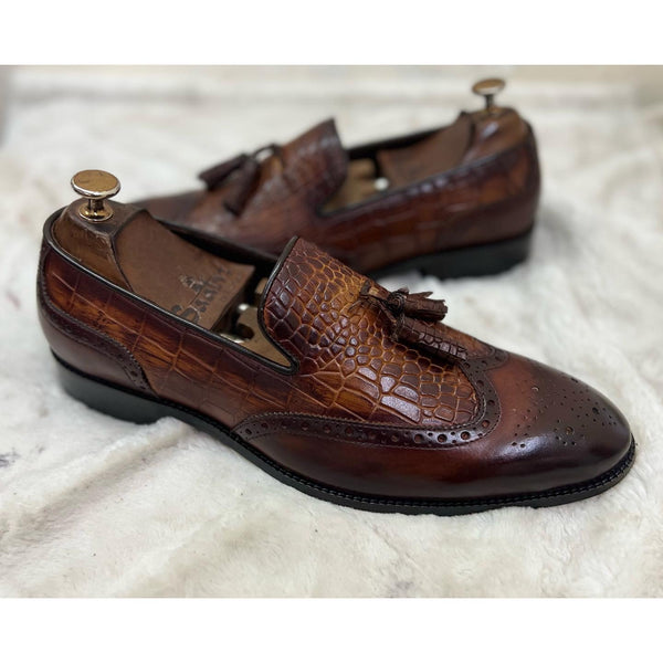 Wingcap Loafers With Tassels |Hand Finished