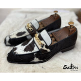 Hairon Leather Loafers With Chain